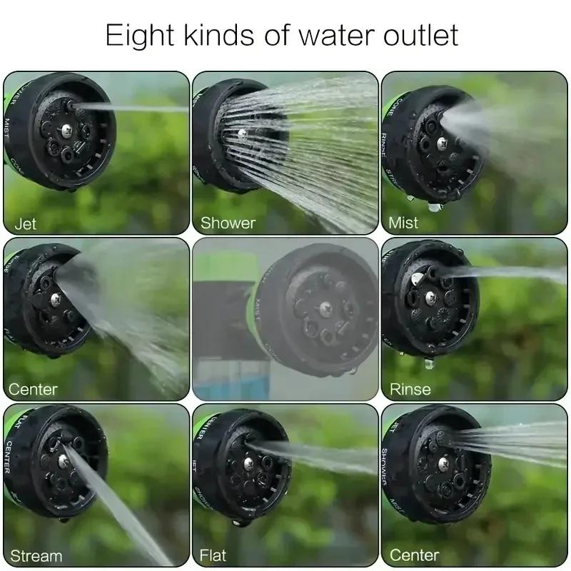 8-Mode High Pressure Hose Nozzle | Lawn/Garden/Car Wash Sprayer | Ergonomic Adjustable Watering Tool