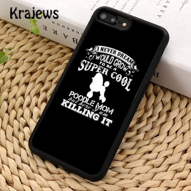 Krajews Poodles Cartoon Girly Cute Style Phone Case For iPhone 14 5s 6s 7 8 Plus X XR XS 11 12 13 Pro Max Samsung S21 S22 Ultra