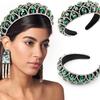 Barock Flanell handgemacht Strass Stirnband Amazon breiter Rand Schwamm Stirnband