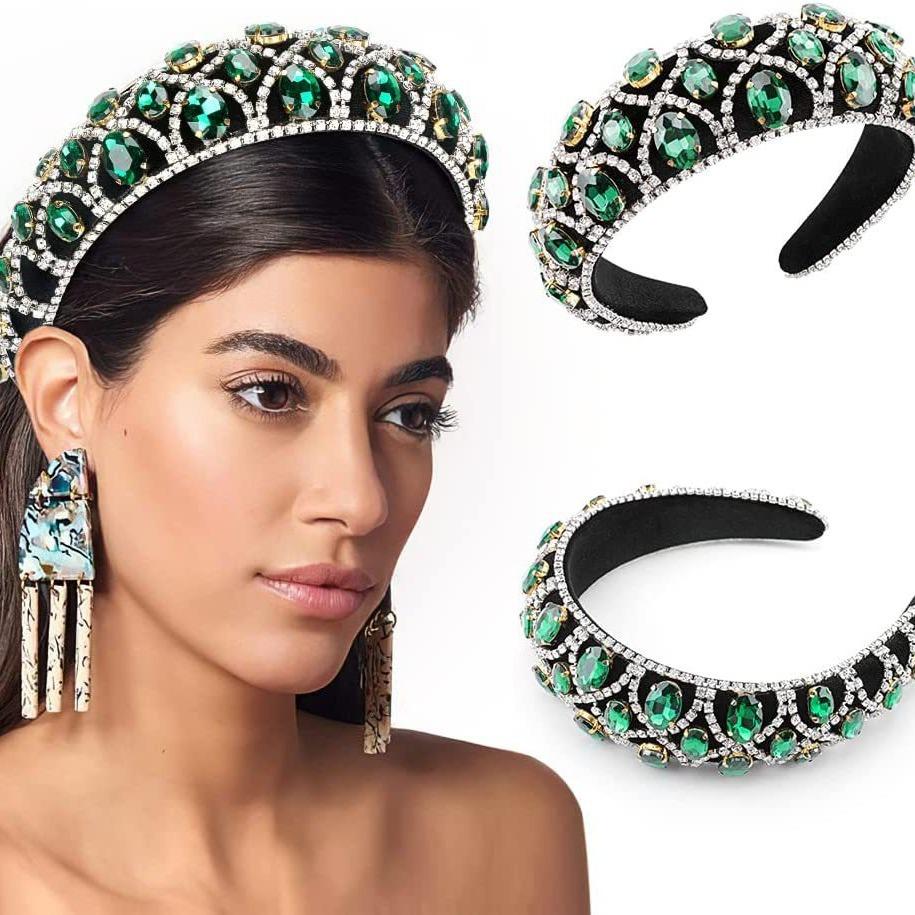 Barock Flanell handgemacht Strass Stirnband Amazon breiter Rand Schwamm Stirnband