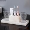 Light Luxury White Jade Stone Home Bathroom Wash Suit Bathroom Supplies Brush Tooth Cup Soap Bottle Soap Dish Toothbrush Holder