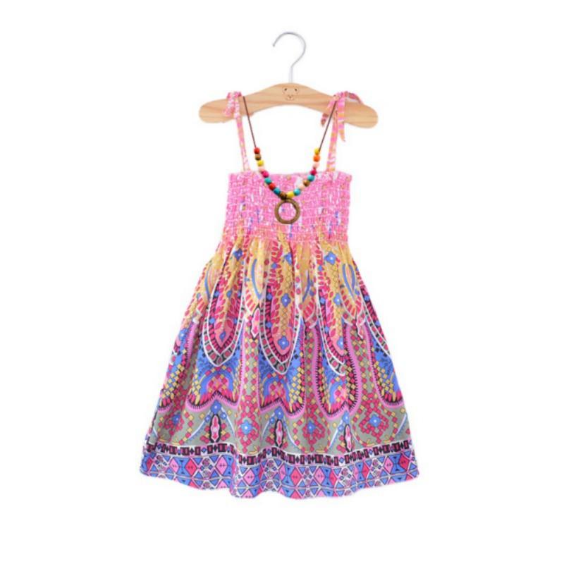 Girls Summer Bohemian Suspenders Beach Skirt Beach Skirt