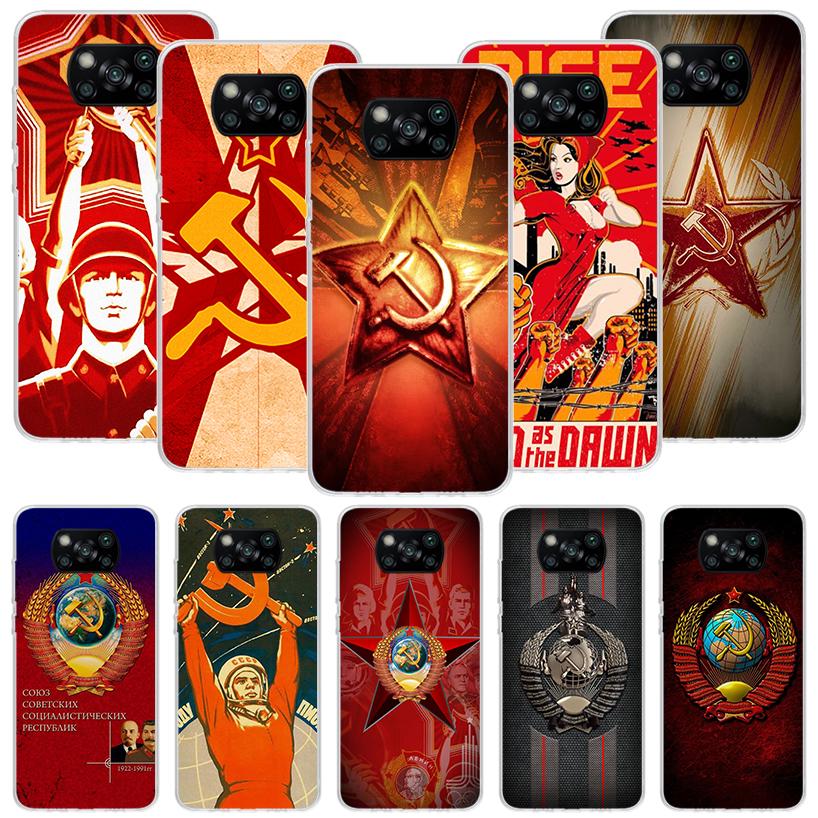 Russia Vintage USSR Communism Phone Case For Xiaomi Poco X7 X6 X5 Pro F7 Ultra Redmi 15C 15 13 13C 12 12C 10 10A 10C 9 9A 9C 9T