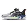 Anta Kids Comfortable Knob Body Measurement Test Non-Slip Wear-Resistant Low-Top Running Shoes Kids Running Shoes Silver Black A12445510-3