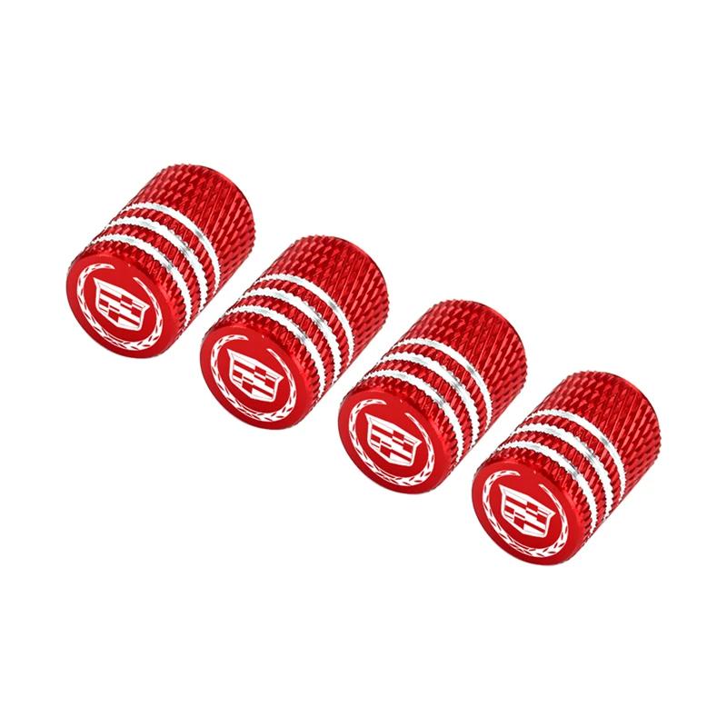 4pcs Wheel Tire Valve Caps Stems Cover for Cadillac Seville CTS DTS STS SLS SRX XTS ATS CT5 Escalade Deville Tiburon Decoration