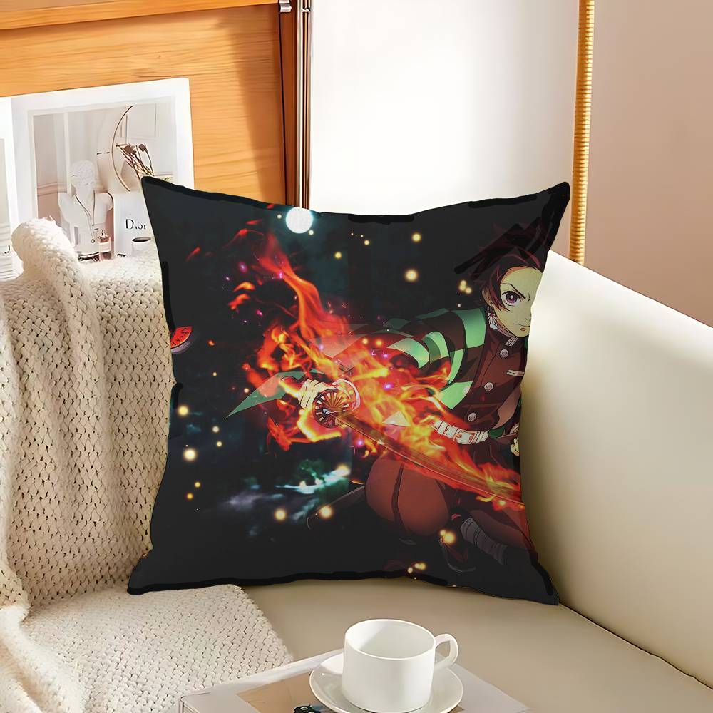Anime Demon Slayer Kochou Shinobu Stitch Lucky Dragon Pillow Cover Sofa Cushion Cover Home Room Decoration Children Gift
