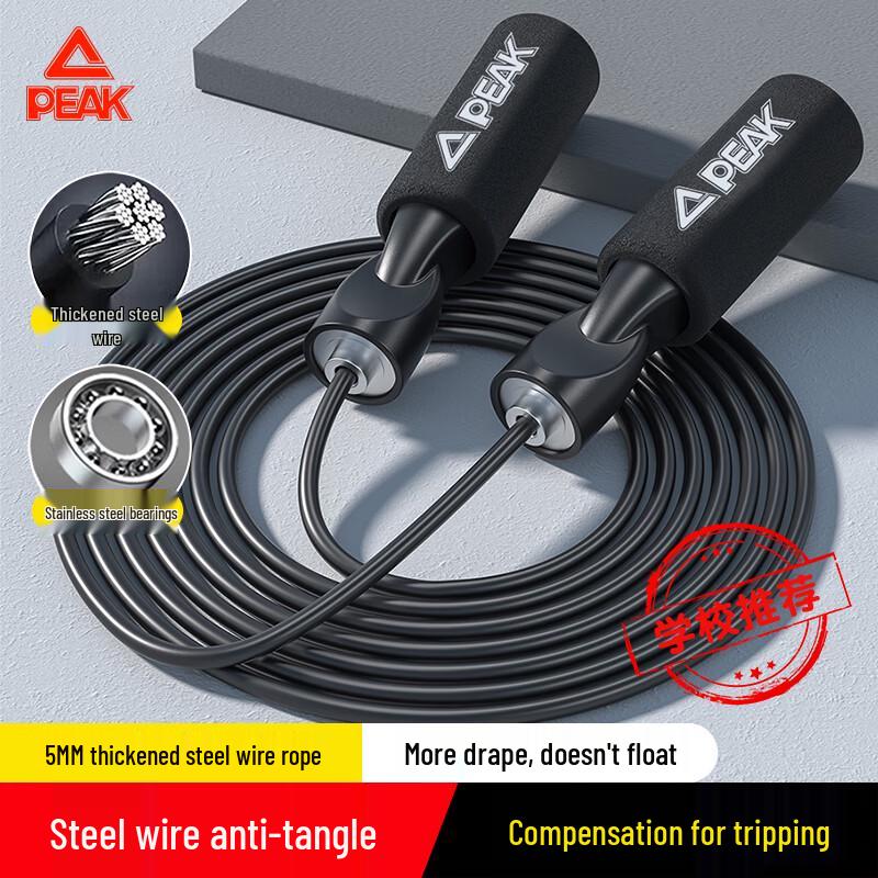 Peak Speed & Fitness Jump Rope Steel Wire Rope, Tangle-free