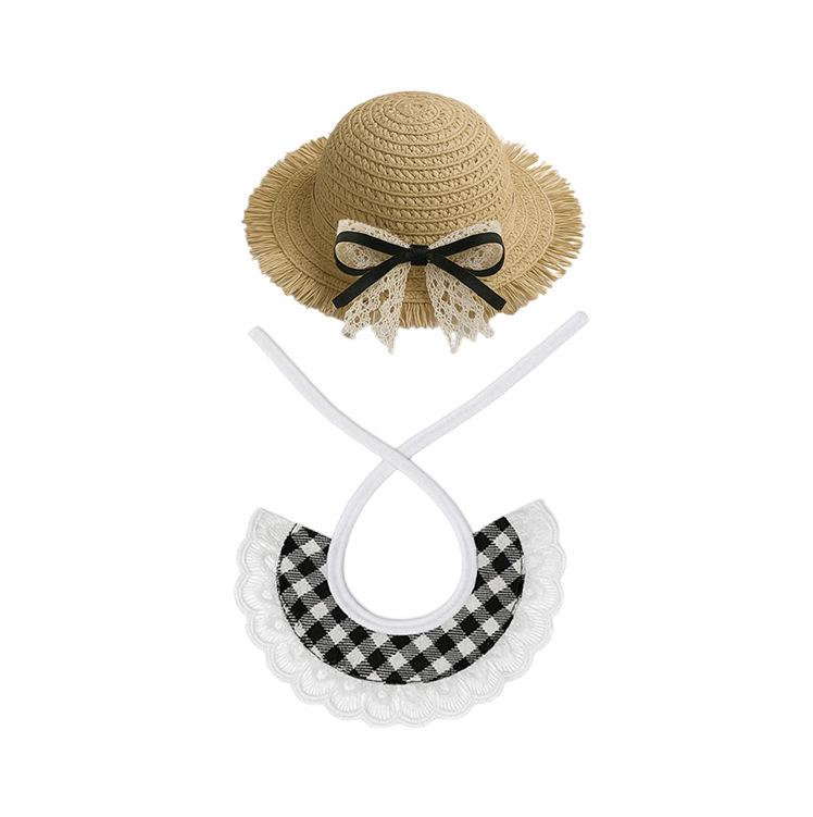 

2025 Lace Plaid Style Porch Goose Costume & Pet Decoration Set One Size