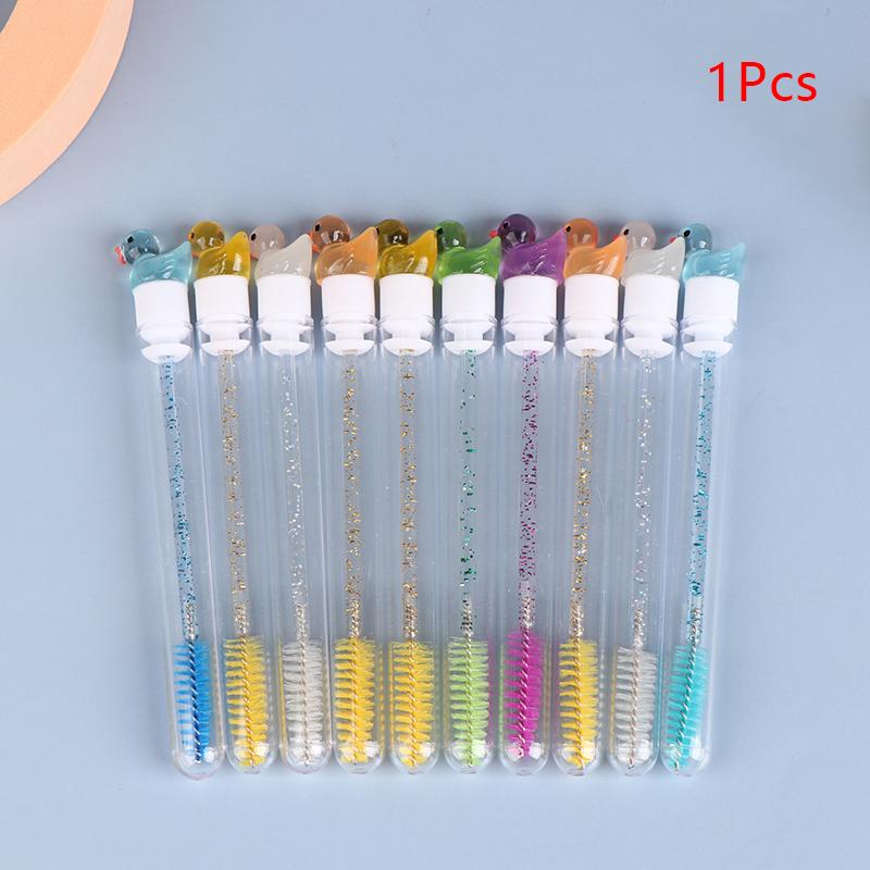 

Щітка для нарощування вій у багаторазовому тюбику 1 шт. Щітка для брів із милим дизайном качечки Пилонепроникний інструмент для нарощування вій Паличка для нарощування вій