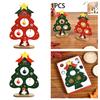 Tabletop Christmas Tree 13.7cm Small Xmas Trees Decoration Mini Wood Christmas Tree for Window Shelf Bedroom Party Countertop
