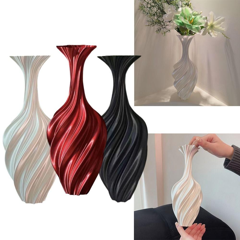 3D Printed 3D Printed Flower Vases Swirl Pattern Nordic Abstract Vase Decorative Vase Home Decor
