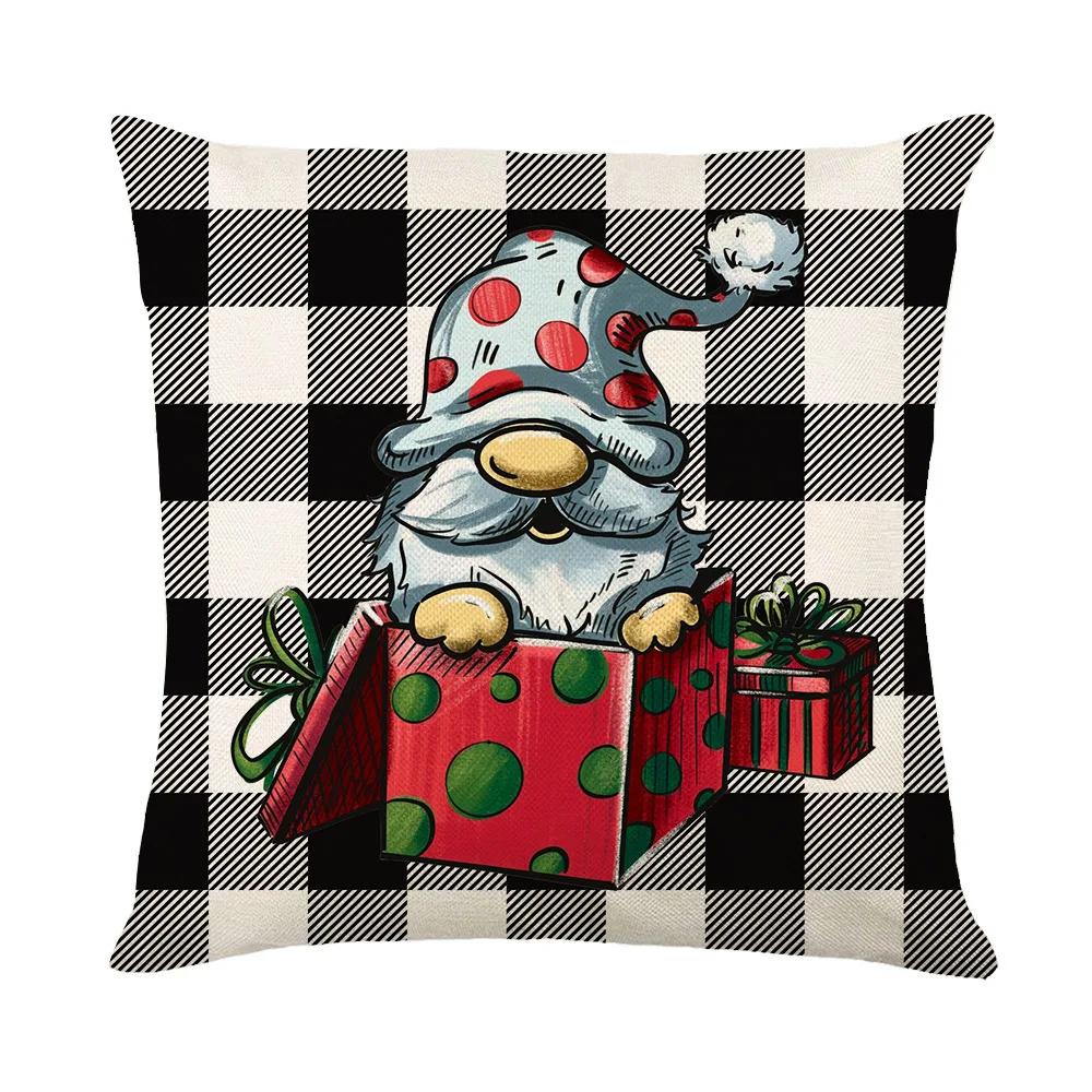 24 Year New Christmas Theme Home Linen Printed Pillow Cover, Holiday Car Pillow, Sofa Pillow, Cushion