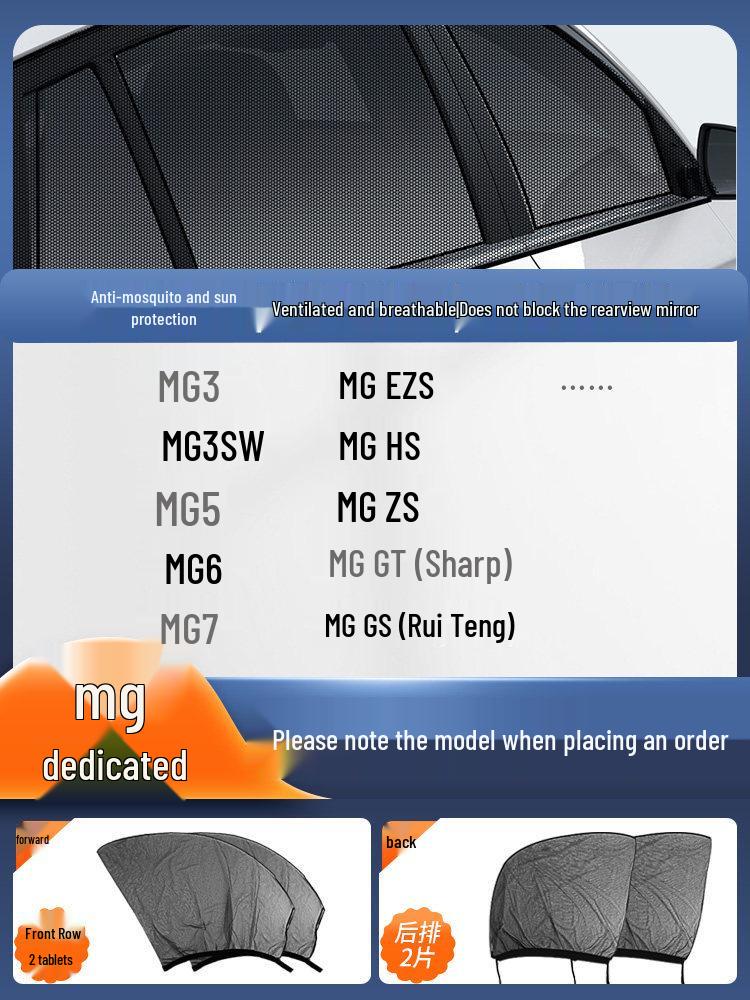 Car Window and Sunroof Anti-Mosquito Mesh: Insect-proof Sun Protection Screen & Curtain.