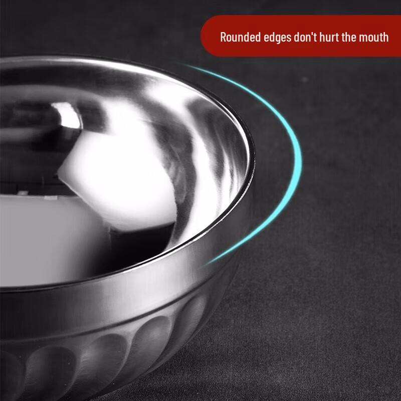 MAXCOOK 304 Stainless Steel Double-Layer Insulated Bowl