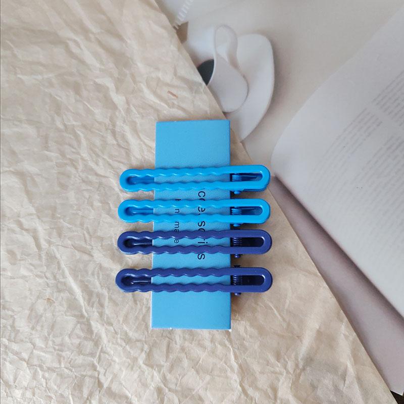 4pc Lovely Alloy Colorful Hair Side Clips Hairpin for Women Girls Children Retro Headband for Hair Accessories Headwear Ornament