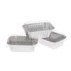 10 Stück Einweg Rechteckige Aluminiumfolien Backformen mit Deckeln für Kuchen Muffins Brot Lebensmittelaufbewahrung Mitnahmebehälter