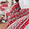 Cozy Christmas Blanket Warm Snowflake Christmas Throws Xmas Fleece Blanket  Home Sofa Bed Office