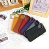 Photo Frame Leather Texture Case Ins Style Suitable for Apple 16 Pro Max Internet Celebrity Apple 15 Pro Full Protection Shockproof Phone Case
