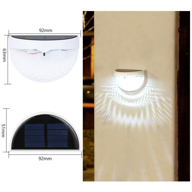 1/2/4Pcs Solar Fence Light Outdoor Lighting Wall Lamps Garden Energy Light Festoon Decoration LED For Garden Step Patio Stairs