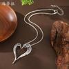 New Hollow Geometric Line Love Pendant, Women's Versatile Hollow Heart-shaped Simple Neck Chain