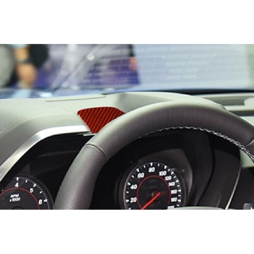 For Chevrolet Camaro 2016-2024 Red Carbon Fiber Center Console Dash Panel Trim