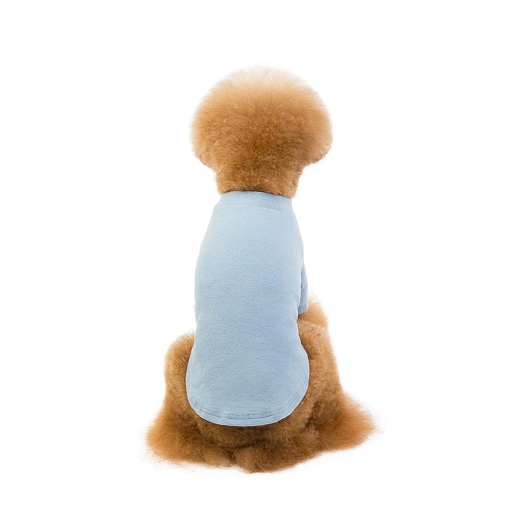 Pet Solid Color Dog Shirt Cotton Clothes Blue Grey Size Comfortable Dog Cotton Shirt Casual Outdoor Pajamas Pet Costume