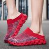 Women's Sandals Backless Walking Sneakers Summer Slip-on Mule Shoes Closed Toe Slippers for Men Plus Size 35-48