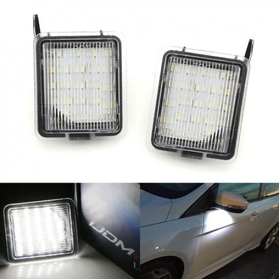 

White 18-SMD LED Under Side Mirror Puddle Light Assy For 2012-2018 Ford Focus
