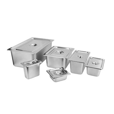 Stainless Steel 1/1 GN 4-Compartment Food Pan with Lid