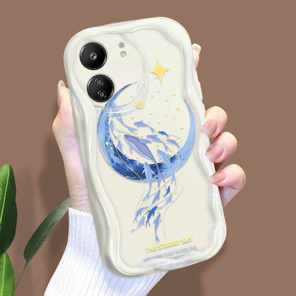 

Милый мультяшный узор, кремовая текстура, мягкий силиконовый чехол с волнистыми краями, чехол для телефона Xiaomi Redmi Redmi K40 белый