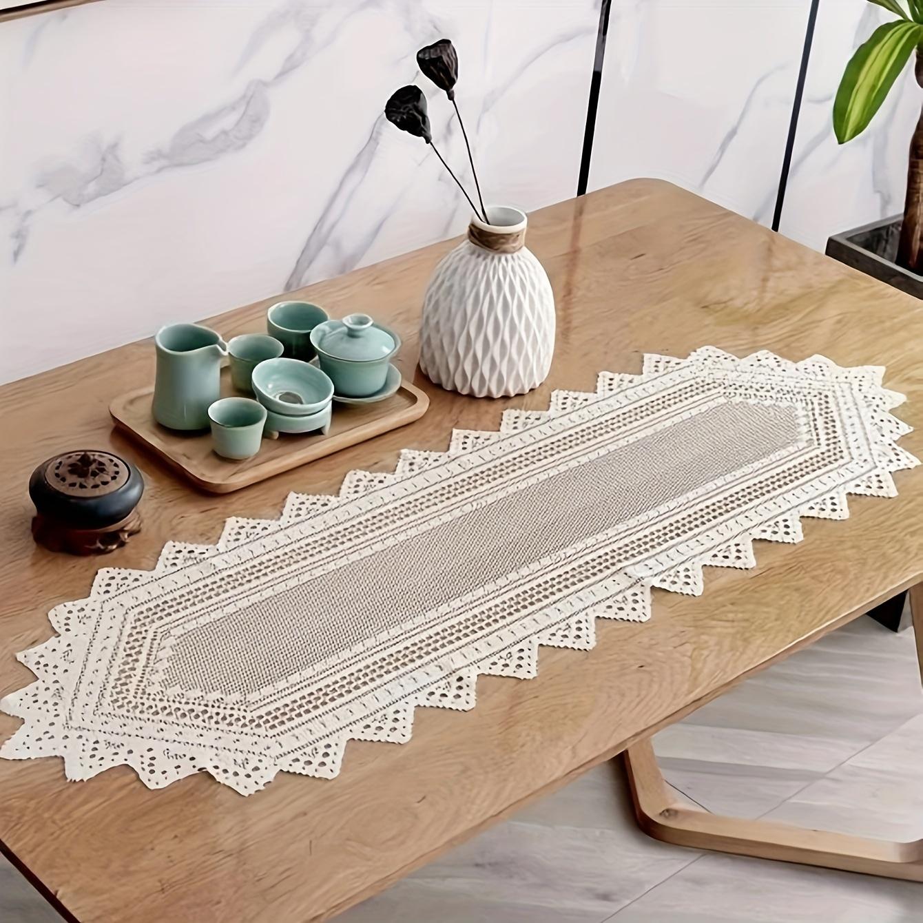 

1pc-French Lace Decorative Placemats for Table Mat Candle Coaster Kitchen Accessories Retro Home Decor белый