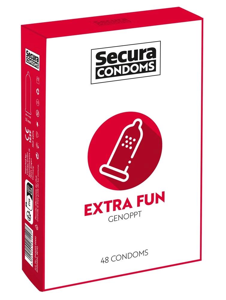 Secura Extra Fun - Condoms with Stimulating Dots 48pcs Box