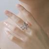 Teamer Butterfly Open Ring Stainless Steel Gold Color Adjustable Finger Rings Woman Fashion Cute Animal Jewelry Gift