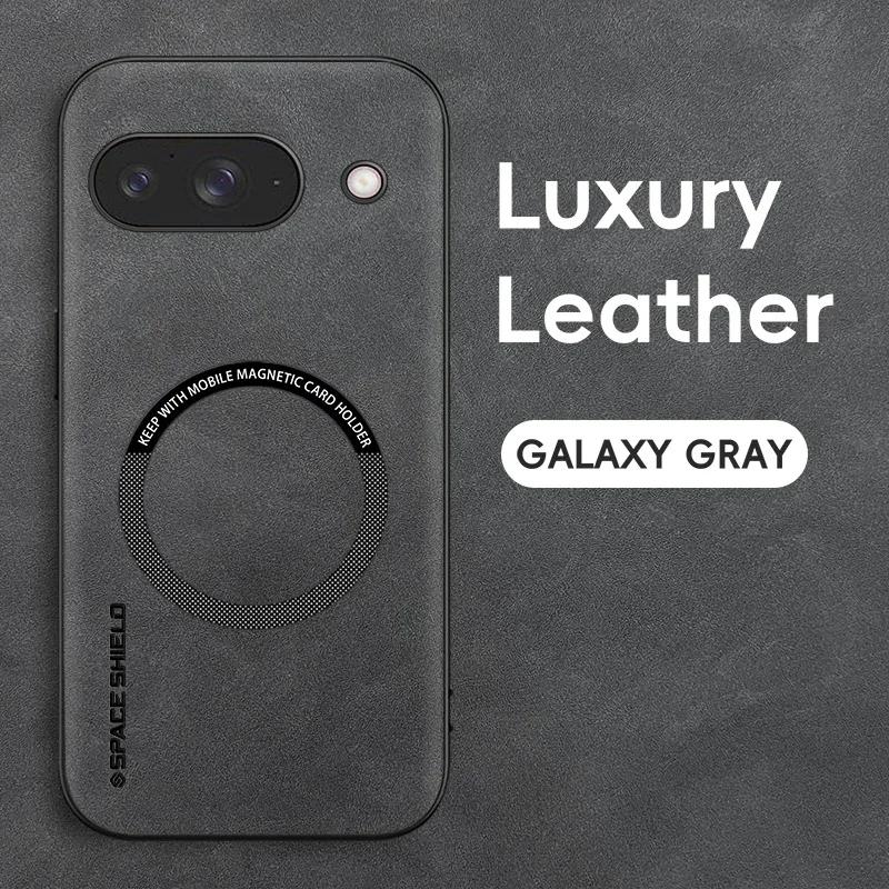 Custodia Magnetica in Pelle Retro per Google Pixel 9A Pixel9A 5G Custodia Cover per Telefono con Ricarica Wireless