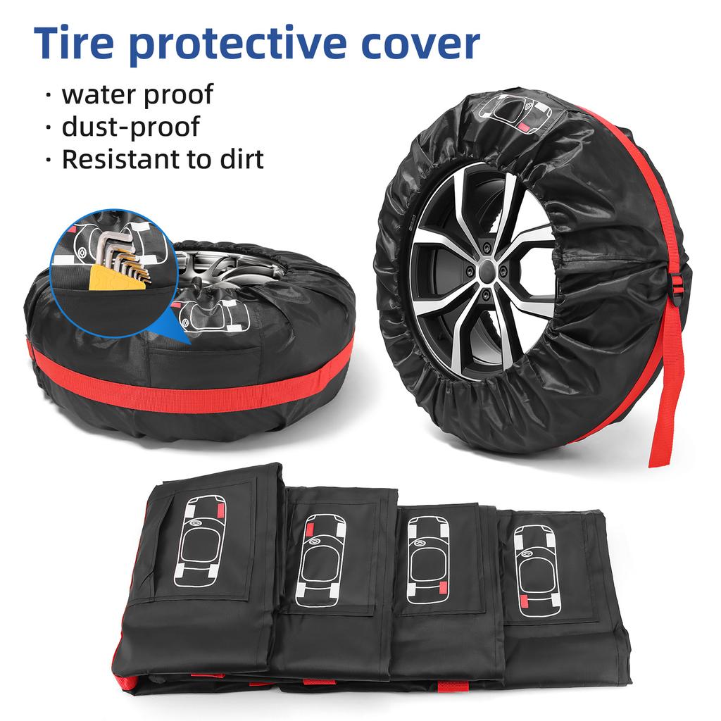 Car Spare Tire Covers Storage Bags Dustproof Waterproof S/L Universal Car Spare Cover Case Vehicle Wheel Protector Portable Bags
