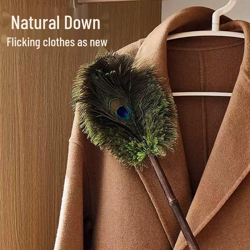 Pfauenfeder Staubwedel mit verlängerter Reichweite für Fugen