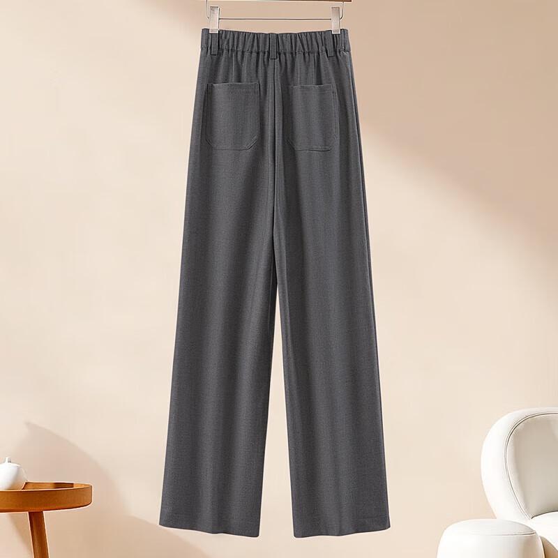 Cypress House Women's Elastic Waist Wide-Leg Suit Pants