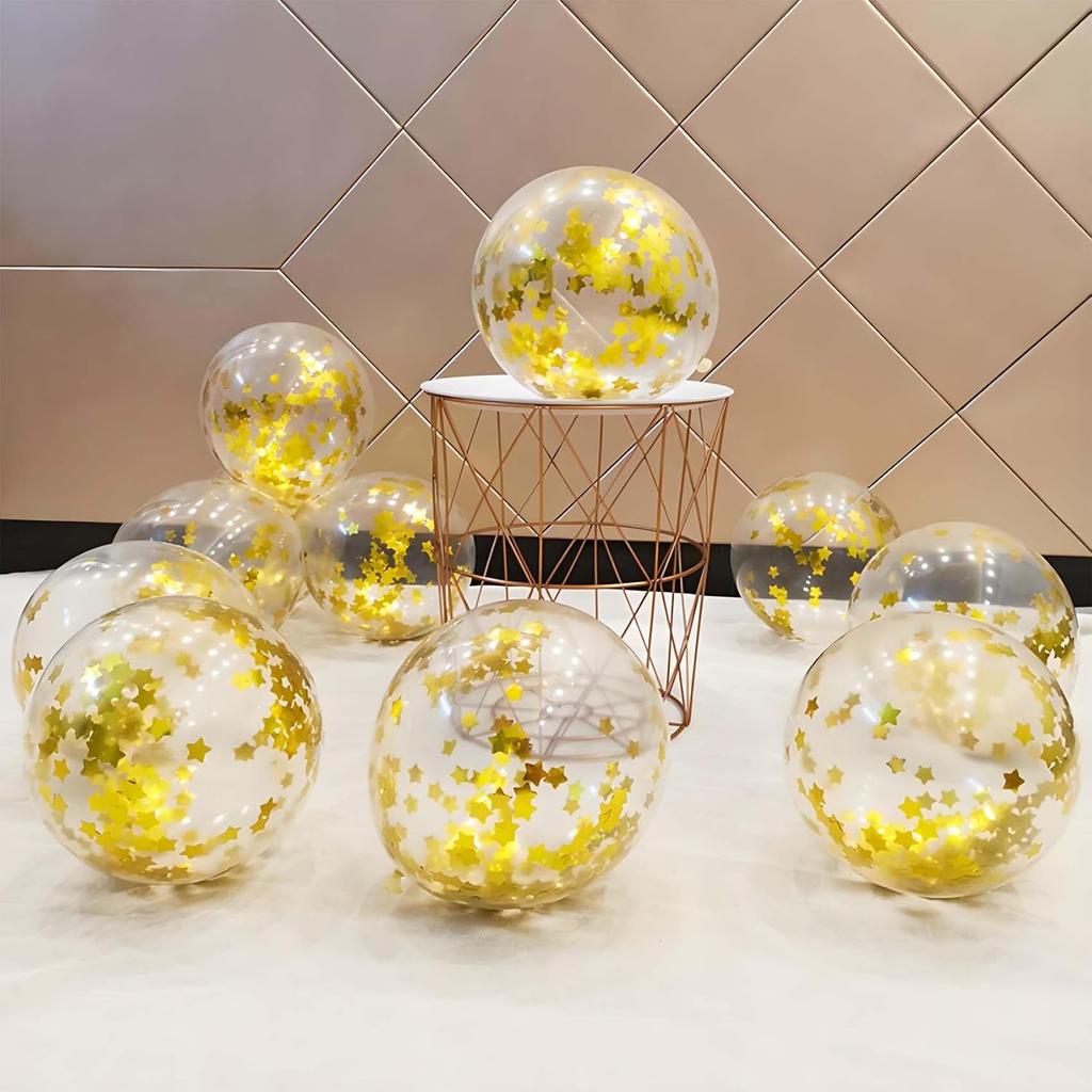 Gold Metallic Foil Star Confetti 0.78inch/2cm 8000PCS Table Confetti for Party Birthday Decoration or Filled Balloons