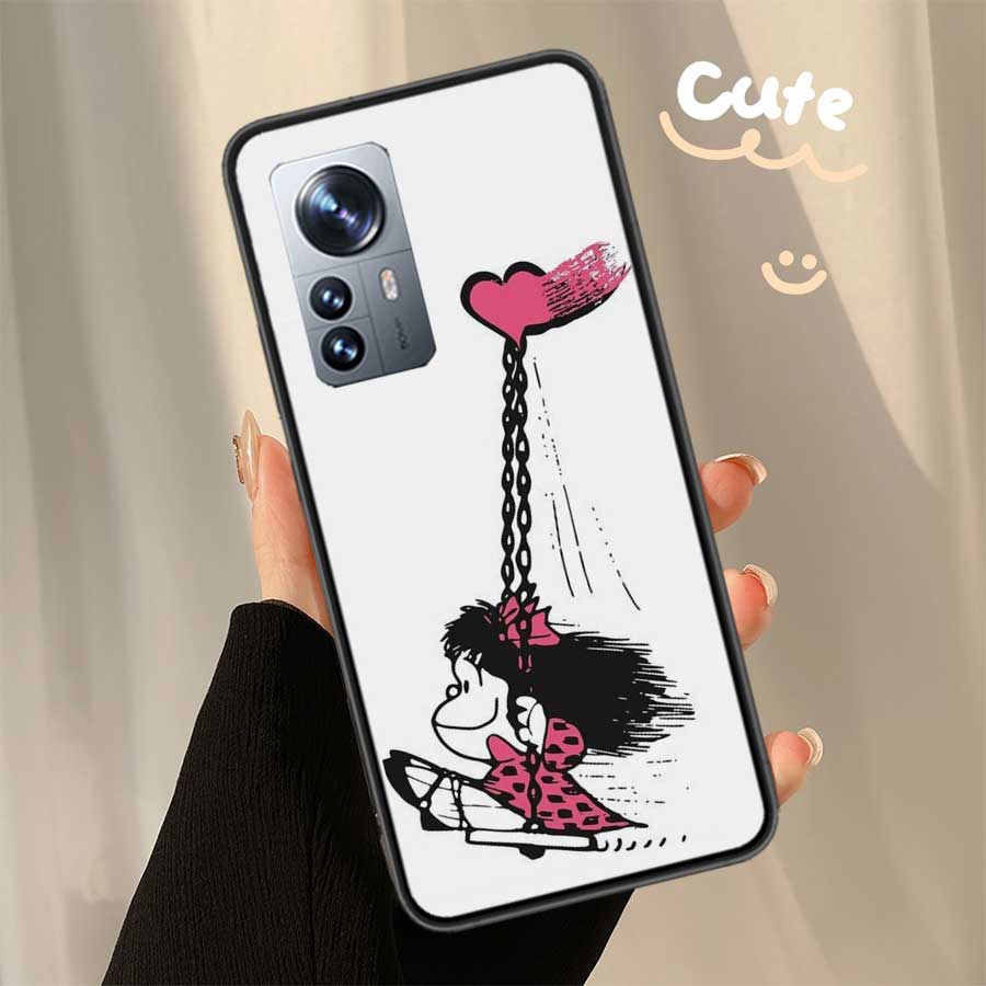 Mafalda Cartoon Phone Case For Xiaomi 14 F7 Ultra Mi 15 Poco M6 M5S F6 F5 F3 X7 X6 X5 X3 11T 10T Pro 11 Lite Cover Coque TPU Sof
