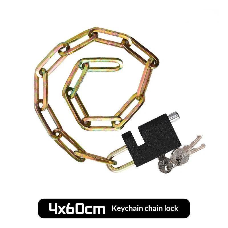 All Terrain Bike Chain Lock Hardened Quenched Steel Waterproof Rust Proof High Security for Off Road Cycling Parking Protection 60cm