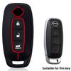 3 Buttons Remote Car Shell For Nissan X-Trail T33 Qashqai J12 Teana Altima Ariya   Silicone Key Case Cover Holder