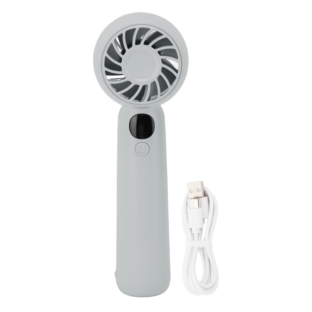 Ventilator portabil de mână, 5 viteze ale vântului, afișaj digital, zgomot redus, ventilator portabil mic multifuncțional pentru