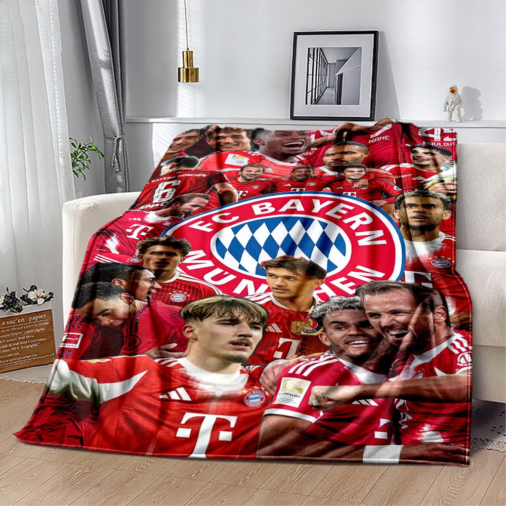 Bayern Munich Blanket Warmthful Decor Perfect for Chair Bed Office All-Season Use Digital Print Ideal Gift For Birthday Valentine'S Day