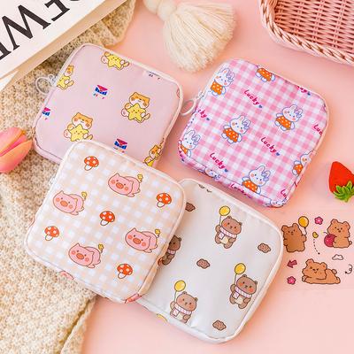 Women Cosmetic Makeup Bag Napkin Pouch Storage Bag Coin Purse Sanitary Pads Bag Mini Data Cables Organizer