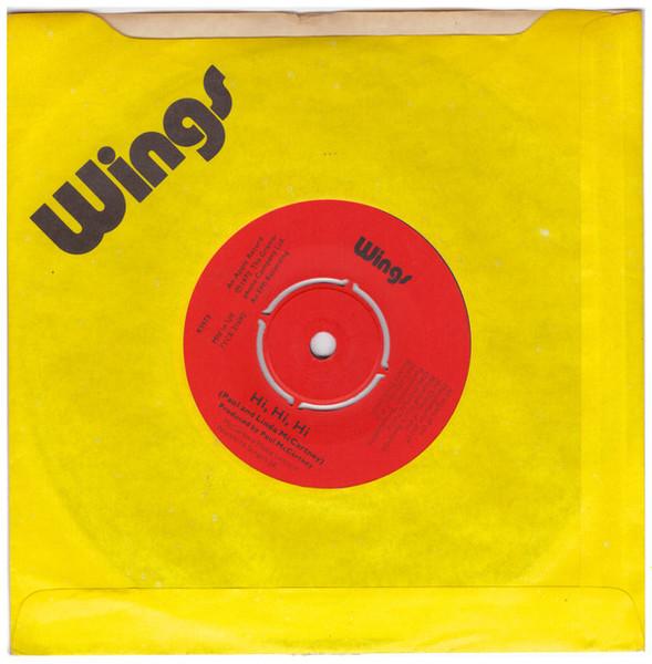 

7inch Record WINGS - Hi, Hi, Hi / C Moon R5973 Apple Records 1972 UK Rock Used