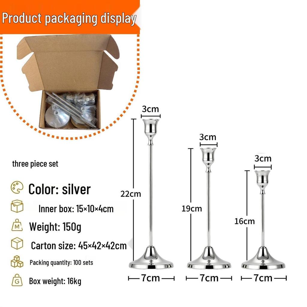 European Minimalist Candlestick Ornament for Candlelight Dinner & Wedding Décor