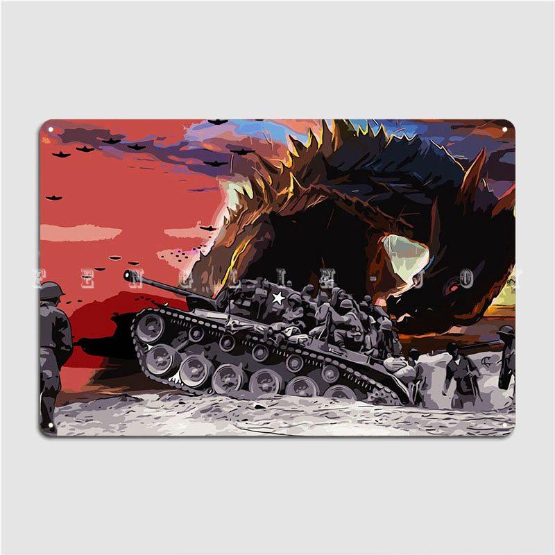 

Фэнтези Вторая Мировая Война Монстр Дизайн Металлический Знак Настенная Роспись Кино Гараж Забавный Оловянный Знак Плакат 20x30cm