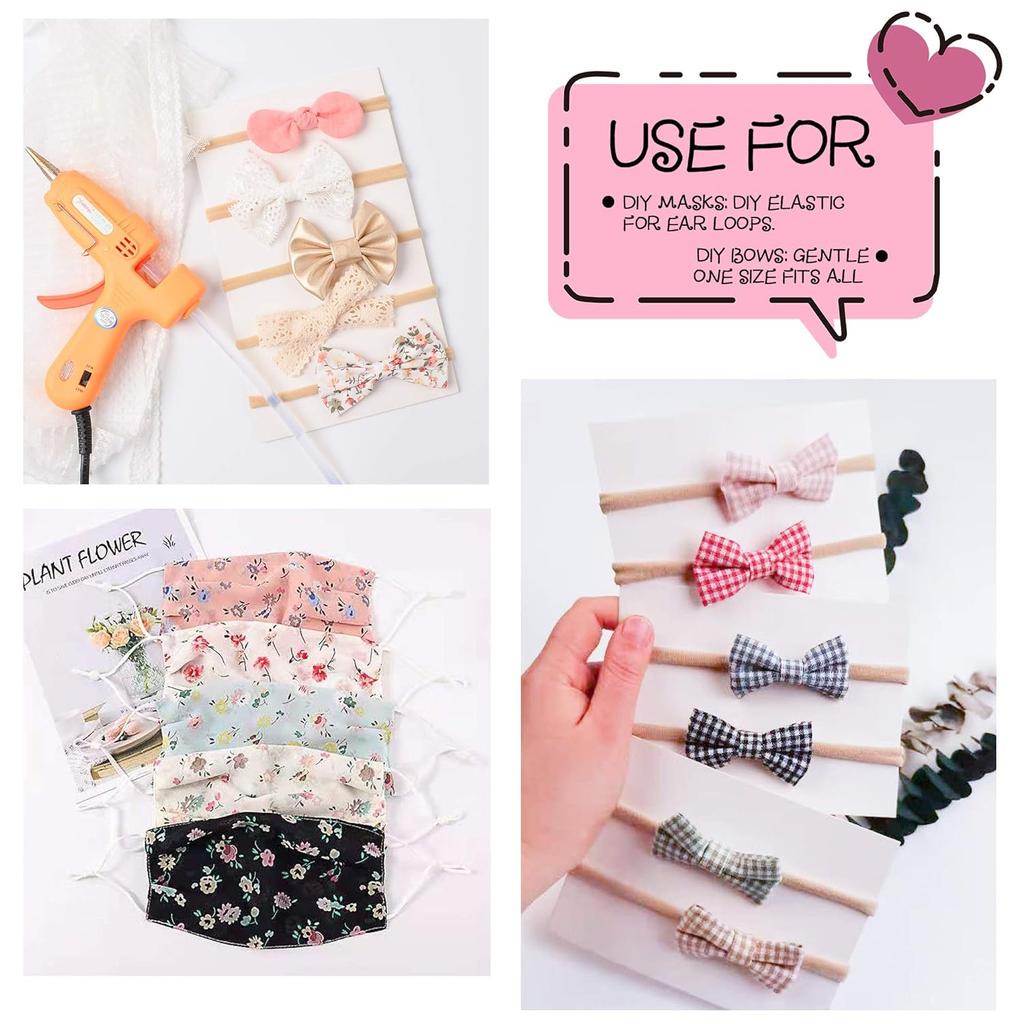 20 Stück/Los Baby Mädchen DIY Nylon Stirnbänder Weiches Spurloses Dehnbares Stirnband für Kinder Haarband Mädchen Elastische Haarschmuck