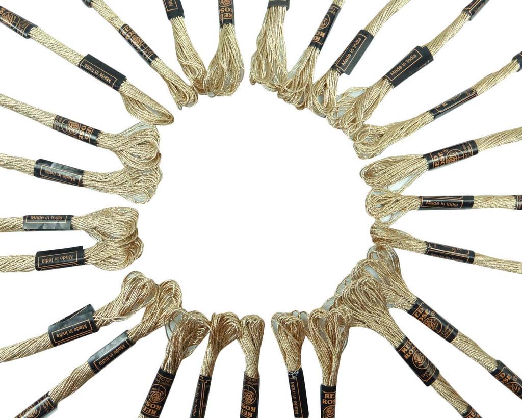 Gold-Maschinennähgarn, 25 Stück Seidenstickerei, Spulenzubehör