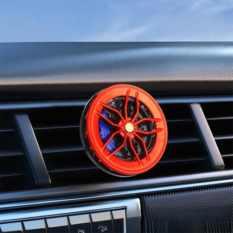 Rotatable Car Air Freshener Clip Auto Wheel Hub & Air Vent Fragrance Tire Fragrance Clips Decorative Car Accessories